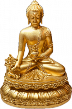 Medicine Buddha gold plated 10 cm