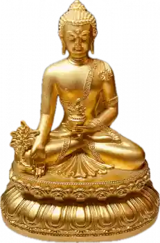 Medicine Buddha gold plated 10 cm