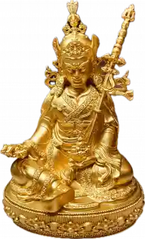 Padmasambhava Statue gold plated 10 cm