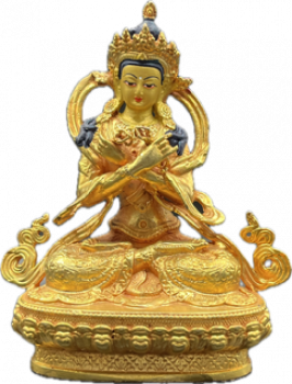 Vajradhara Statue 4 Inch gold plated with Facepainting