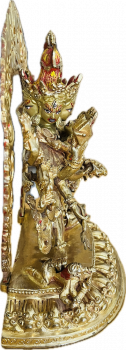 Cakrasamvara 12 arm Statue 8 Inch fullgold