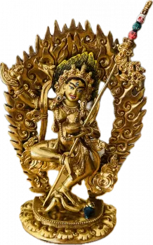 Vajravahari Statue 20 cm vollvergoldet