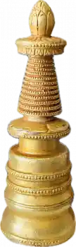 gesegnete Kadampa Stupa 11 cm vergoldet