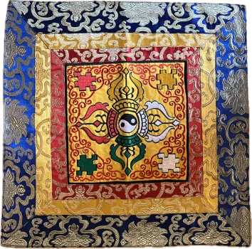 Altardecke groß mit Doppel Vajra (45x45)