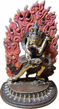 Cakrasamvara 2 arm Statue 8 Inch halfgold