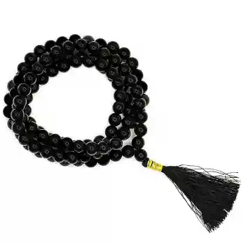 Turmalin Schwarz Mala AA-Qualität 108 Perlen 6mm + Tasche