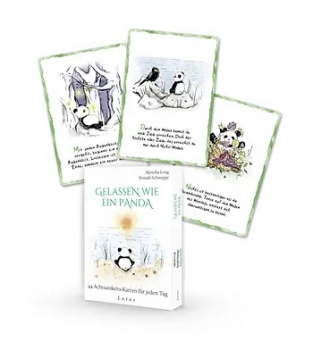 Aljoscha Long , Ronald Schweppe : Gelassen wie ein Panda. 44 Achtsamkeits-Karten für jeden Tag