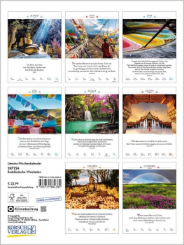 Buddhistische Weisheiten 2026: Literarischer Wochenkalender