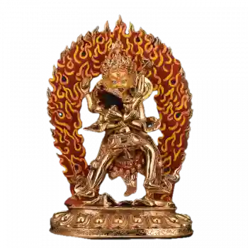 Cakrasamvara 2 arm Statue 13 Inch fullgold