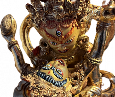 Cakrasamvara 2 arm Statue 13 Inch fullgold