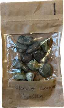Ges. Rhyolite granules from Gurur Rinpoche Cave