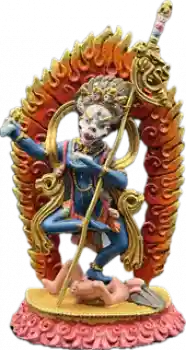 Simhamukha statue copper coloured 10 cm