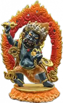 Vajrapani Statue copper coloured 4 inch