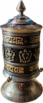 Table prayer wheel with 8 lucky symbols