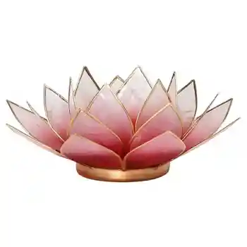 Lotus candlelightholder chakra goldlining
