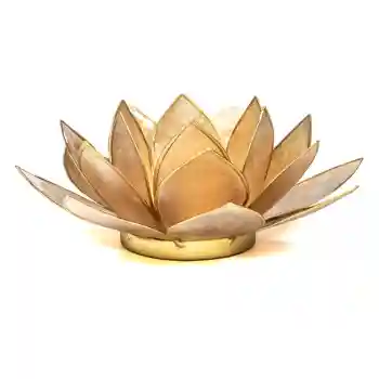 Lotus candlelightholder chakra goldlining