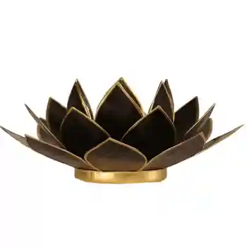 Lotus candlelightholder chakra goldlining