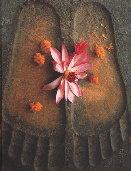 Buddhas Fußabdruck in Bodhgaya Schreibbuch