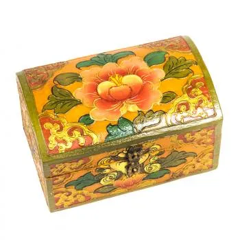 Tibetische Schatzkiste mit Lotus klein