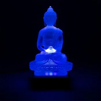 Buddhafigur Amithaba transparent weiß