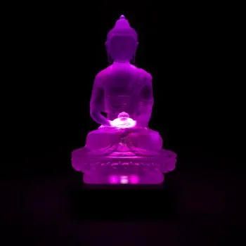 Buddhafigur Amithaba transparent weiß