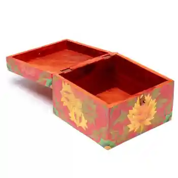 Treasure chest hand-painted with Tibetan motifs