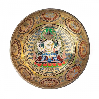 Klangschale Chenrezig handbemalt