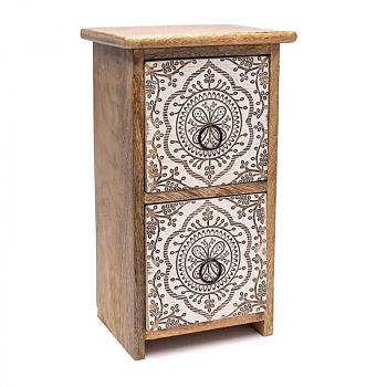 Drawer cabinet mandala print