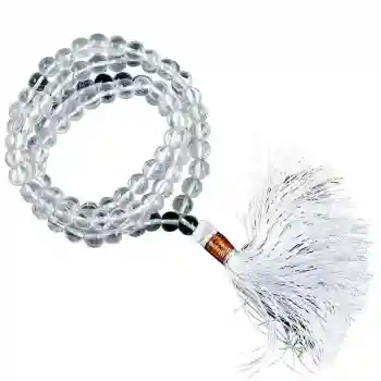 Bergkristall Mala AA-Qualität 108 Perlen 7mm + Tasche