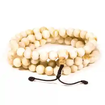 Muschelmala natur 108 Perlen 8mm