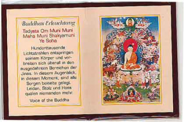 Mini-Falt-Thankas : Buddha SAKYAMUNI englisch