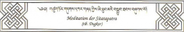 Meditation der Sitatapatra (Dukar) (Tibetisches Format)