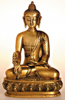 Medizinbuddha Messing, ca. 20 cm