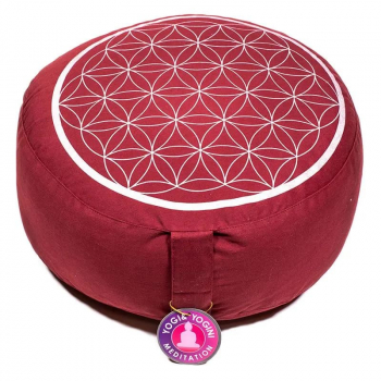 Blume des Lebens Meditationskissen rot