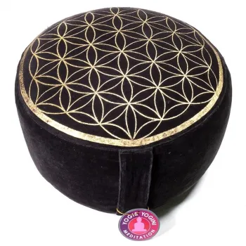Blume des Lebens Meditationskissen Anthrazit