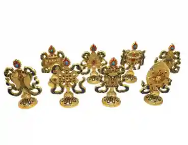 8 Glückssymbole Set - Gold Plated