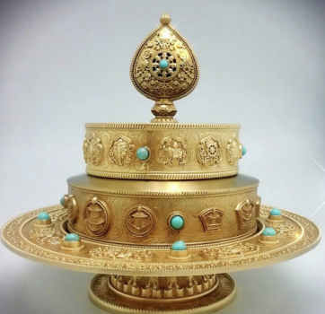 Brass Mandala with stand 17cm - Kopie