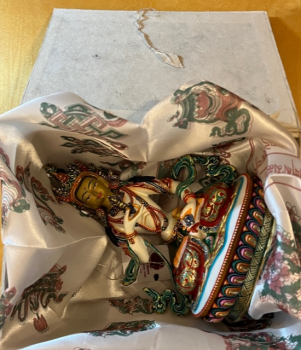 Hand Painted Vajrasattva Copper Statue