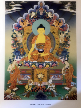 Poster : Buddha Sakyamuni mit seinen Hauptschüler 2
