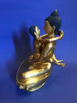 Samantabhadra Statue 22 cm vollvergoldet