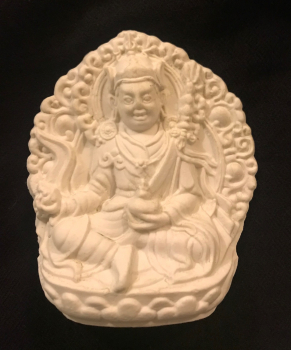 Benefizartikel: gesegnete Guru Rinpoche Tsatsa weiß 13,5 cm