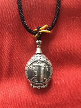 gesegneter Schutz Anhänger MANDALA/KALACHAKRA silber