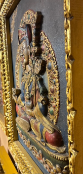 Padmasambhava 3D Kunst in Holzrahmen