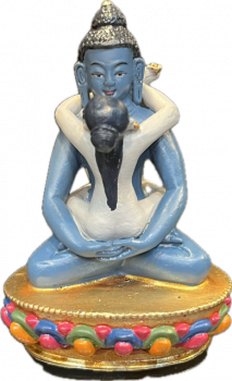 Samantabhadra Statue Copper Coloured 4 Inch