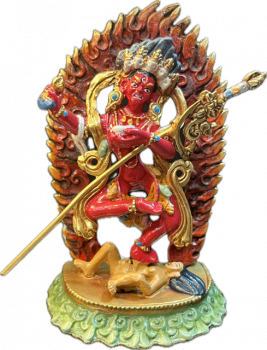Vajravahari Statue copper coloured 4 inch