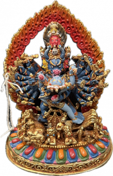 Yamantaka Statue copper coloured 5 inch