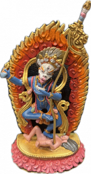 Simhamukha statue copper coloured 10 cm