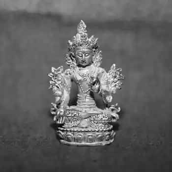 Ministatue Weiße Tara Silber