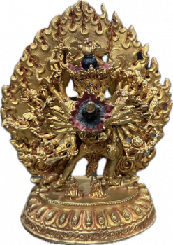 Kalachakra Statue 6 Inch gold plated