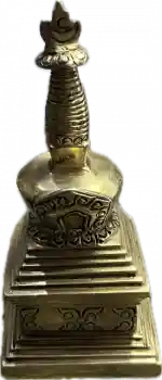 Stupa der Erleuchtung Messing 9 cm